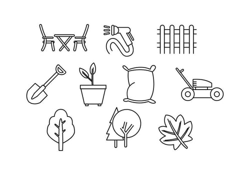 Free Lawn Care Line Icon Vector