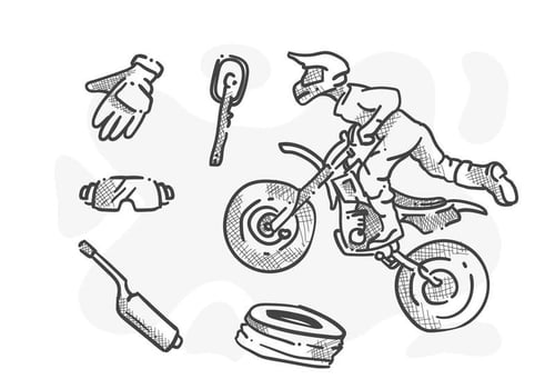 Free Outstanding Motorcross Vectors