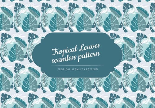 Tropical Leaves Vector Pattern