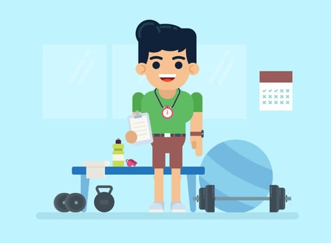 Personal Trainer Illustration vector