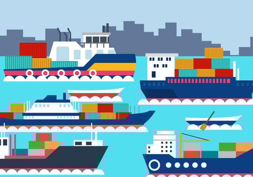 Shipyard On The Sea vector
