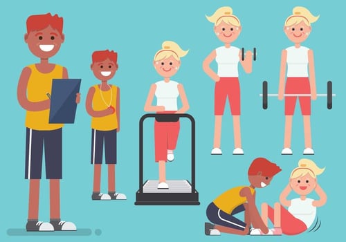 Personal Trainer Fitness Vector