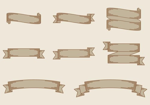 Vintage Ribbons Set vector