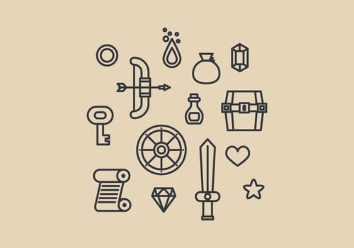 Weapons And Stuff For RPG vector