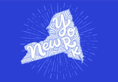 New York State Lettering vector