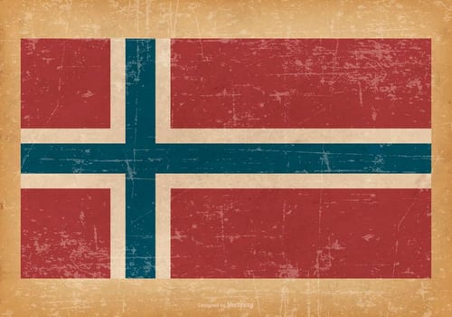 Grunge Flag of Norway vector