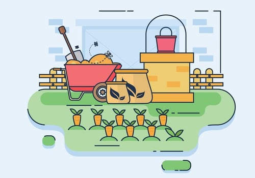 Compost Processing Steps Vector Illustration