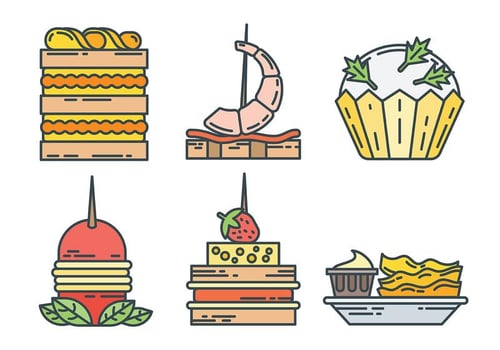 Appetizers Vector Icons