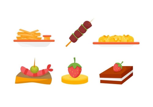 Free Outstanding Appetizers Vectors