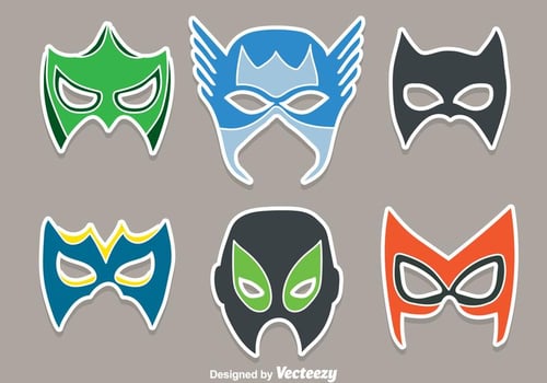 Super Hero Mask Vectors