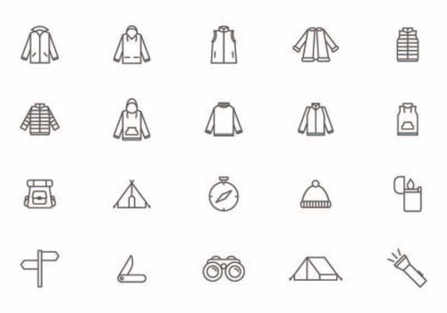 Outdoor Recreation Equipment Vectors