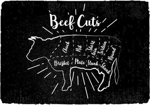 Beef Cuts Diagram Vector