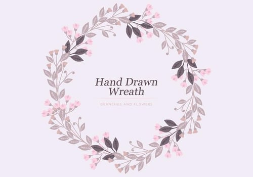 Vector Colorful Hand Drawn Branch