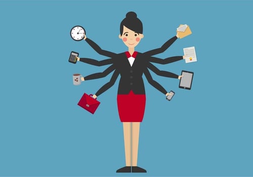 Flat People Multitasking Vectors