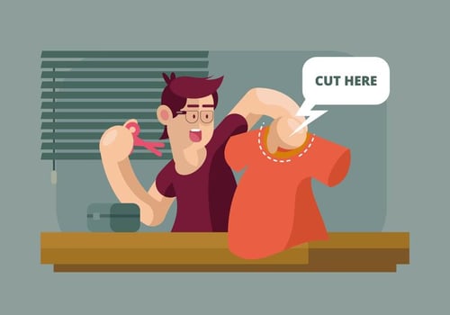Cut Here Illustration vector
