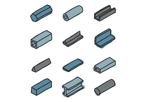 Blue Girders vector
