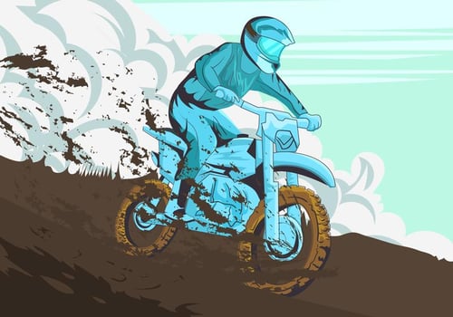 Rider In Motorcross Tournament vector