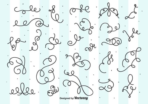 Free Curls And Swirls Vector Set