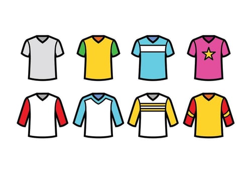 V-neck Tshirt Vector Pack