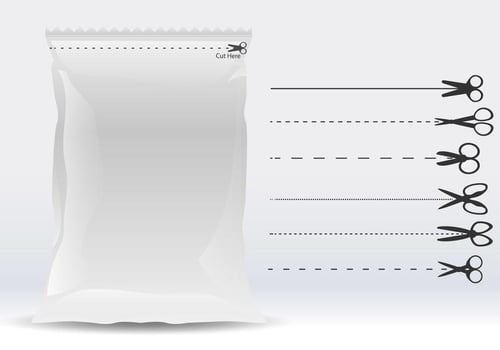 Packaging Cut Here vector