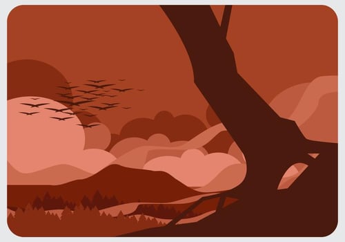 Forest on Fire Vector