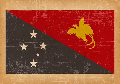 Grunge Flag of Papua New Guinea vector