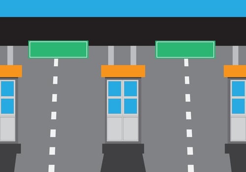 Simple Toll Booth Station Vector 