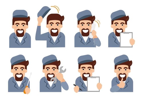 Free Tradesman Character Vector