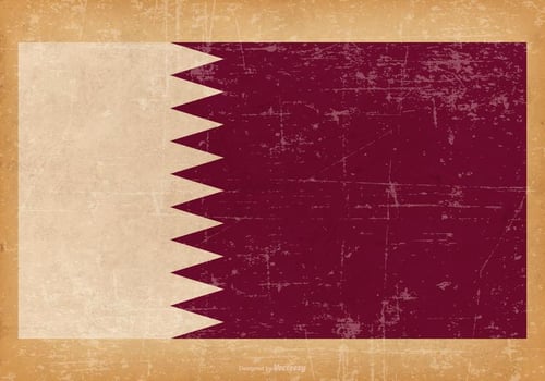 Grunge Flag of Qatar vector