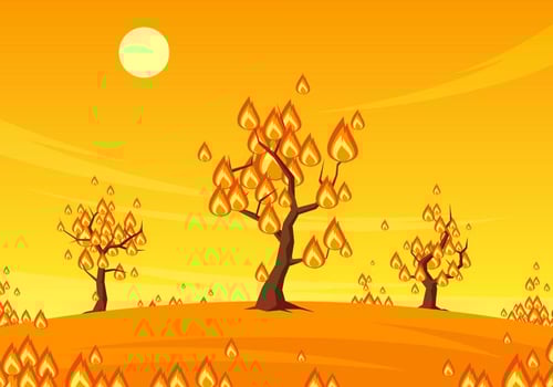 Burning Trees Free Vector