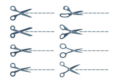 Icons Of Cut Here  vector