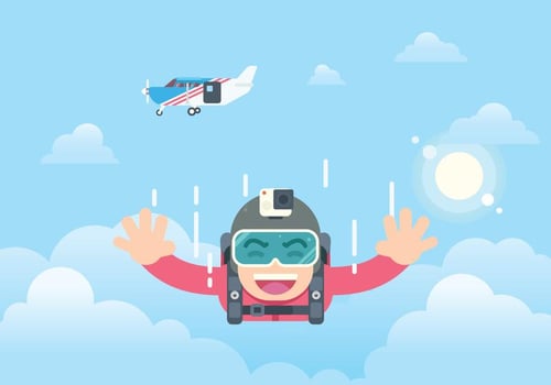 Free Skydiving Illustration vector