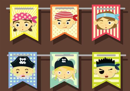 Pirates Banner Vector Pack