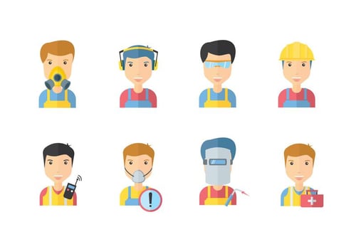 Safety Working Icons vector