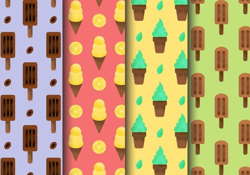 Free Grainy Ice Cream Patterns vector