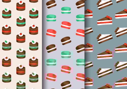 Free Cute Bakery Patterns vector