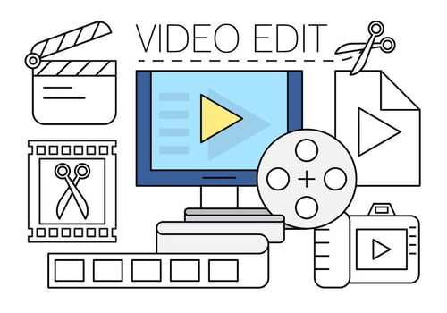Free Video Edit Icons vector