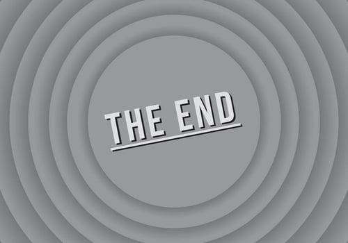The End Silent Film Screen Vector 
