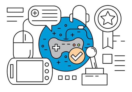 Linear Gaming Vector Icons
