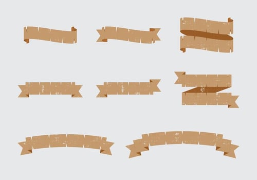 Old Ribbons Banners vector