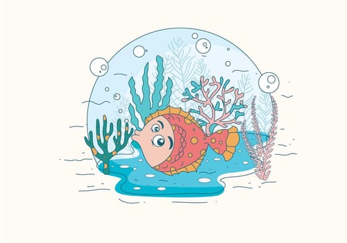 Cute Flounder Vector