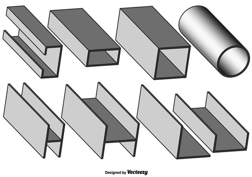 Vector Set Of Gray Girder
