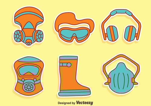 Job Safety Equipment Vector