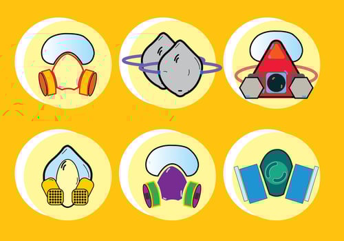 Respirator Chemical Gas Mask Icon For Any Purpose vector
