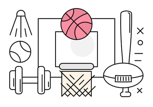 Free Linear Sports Icons vector