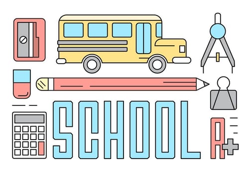 School Icons vector
