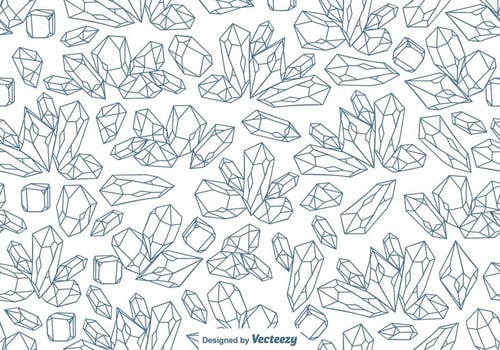 Vector SEAMLESS Line Quartz Crystal Pattern