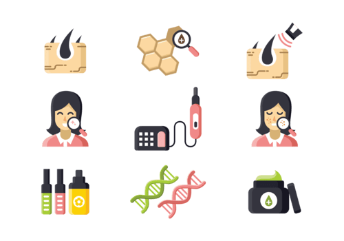 Dermatology Icons Vector