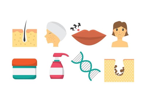 Dermatology Icons vector