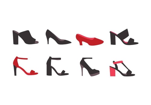 Women Shoes Collection vector